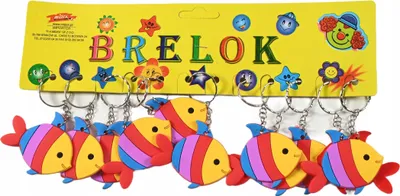 Zdjęcie produktu dla Rybka Kolorowy Brelok Do Kluczy Do Plecaka Miękka Zawieszka Zestaw 12Szt