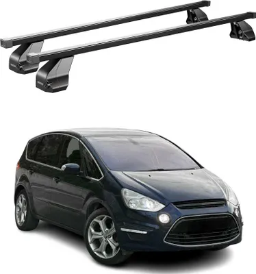 Produktbild von Menabo Dachträger Grundtäger für Ford S-Max 2006-2014 75kg Stahl Schwarz 2 tlg