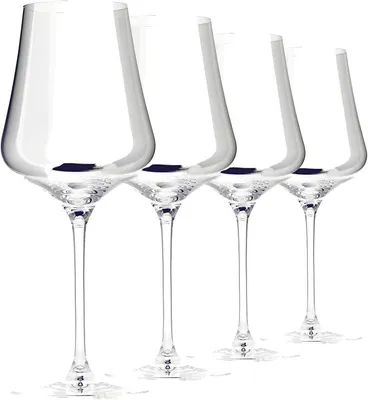 Imagen del producto de Silecomplaza, juego de 4 copas de cristal para vino, con cajas de regalo, copas de alta calidad para vino tinto y blanco, aptas para lavavajillas, sin plomo, capacidad de 473 ml