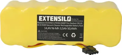 Produktbild von EXTENSILO Akku kompatibel mit Ariete Evolution 2.0 Staubsauger (3500 mAh, 14,4 V, NiMH)