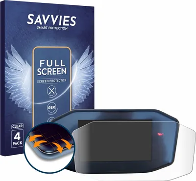Produktbild von 4x Savvies Fullscreen Schutzfolie für KTM 790 Duke Displayschutz Folie Fullcover Klar Transparent