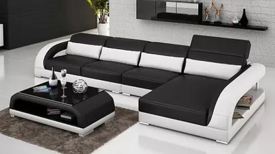 Produktbild von Lederpolster Design Ecksofa Eckcouch Couch Sofa L Form Wohnzimmer Wohnlandschaft