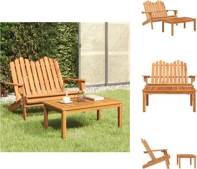 Obrázok produktu pre vidaXL 2-dielna záhradná obývacia súprava Adirondack z masívneho dreva akácie - Záhradné nábytkové zostavy