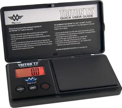 Produktbild von Kleine Feinwaage bis 550g Teilung 0,1| mit Klappdeckel | ideal für Unterwegs