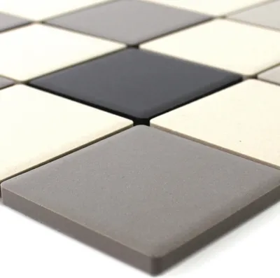 Produktbild von Keramikmosaik Miranda Rutschhemmend Grau Beige Unglasiert Q47