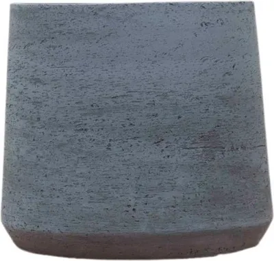 Image de Jardinière anthracite D34 x H30 cm, aspect béton, pot de fleurs, bac à plantes