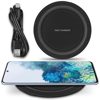 Produktbild von QI Ladestation für Samsung Galaxy S25 S24 S23 S22 S21 S20 kabellos Ladegerät 15W