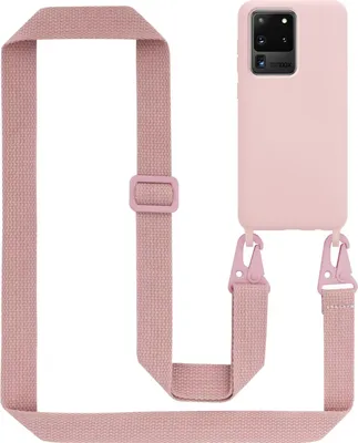 Produktbild von Cadorabo Schutzhülle für Samsung Galaxy S20 ULTRA Hülle in Rosa Handykette Etui längenverstellbar Kordel Band