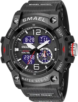 Produktbild von Digitaluhr für Herren mit Wecker,Stoppuhr,Licht,Datum-Sport Armbanduhr mit Silikonarmband