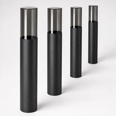 Image de SSC-LUXon, lot de 4 lampadaires d'extérieur VARDA, noir, douille E27 - Lampadaire d'extérieur, hauteur 50 cm, lampadaire de trottoir, lampadaire design