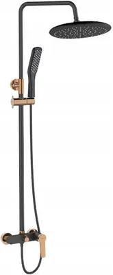Produktbild von Alanis Säule Duschbatterie Schwarz Rosegold