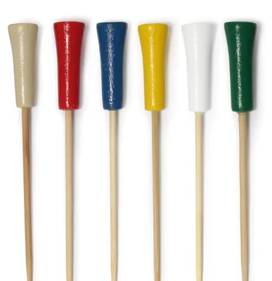 Bambusspieße 17 cm, 300 Stück, 6 Farben, dekorativ
