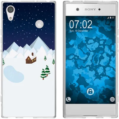 Produktbild von PhoneNatic Case kompatibel mit Sony Xperia XA1 Silikon-Hülle X Mas Weihnachten Winterwonderland M6