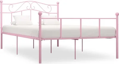 Produktbild von The Living Store Bettgestell Rosa Metall 140×200 cm