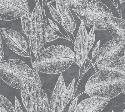 Produktbild von A.S. Création Blumentapete Attractive florale Tapete Vliestapete schwarz silber grau 10,05 m x 0,53 m