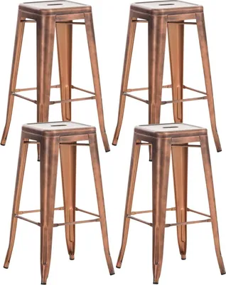 Produktbild von 4er Set Barhocker Joshua kupfer
