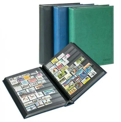 Produktbild von Lindner 1195 - S Einsteckbuch Diamant 60 schwarze Seiten