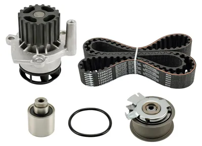 Image de Pompe à eau Fesuda + kit de courroie de distribution WK3017, compatible avec VW Golf V/Touran