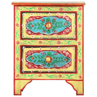 Zdjęcie produktu dla vidaXL Ręcznie malowana szafka nocna 40×30×50 cm z litego drewna mango