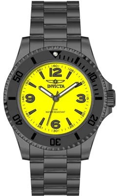 Produktbild von Invicta Specialty 69718 Herren Uhr - Quartz Bewegung - Edelstahl mit Gelbem Zifferblatt - 40 mm