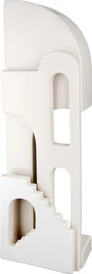 Image de Gilde Bodenvase, Haus, "Faccia", Treppe, Keramik, beige, VE 2, L. 8.5 cm, B. 13 cm, H. 46 cm 34347 4063387343470