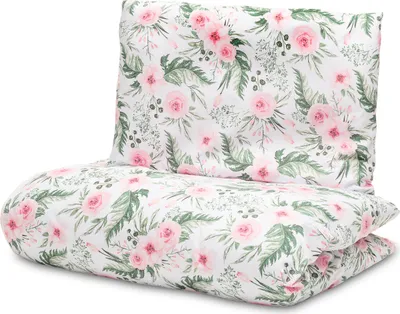 Immagine prodotto di Set di biancheria da letto per bambini SENSILLO cuscino in cotone, rose
