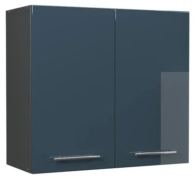 Immagine prodotto di Pensile da cucina Vicco Fame-Line Blu scuro lucido/Antracite 80 cm, Model 62805