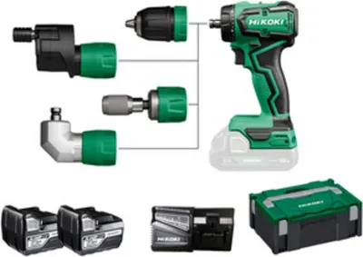 Obrázek produktu pro Hikoki Wkrętarka 18V Ds18Ddqwsz 55Nm 2X5,0Ah Bl Wymienne Głowice Hitsystem