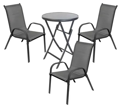 Elegantes 4-teiliges Bistro-Set für Garten, Balkon & Terrasse