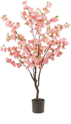 Produktbild von artplants.de Deko Kirschblütenbaum JANKFUN mit Blüten, Kunststamm, rosa, 135cm - Künstlicher Kirschbaum