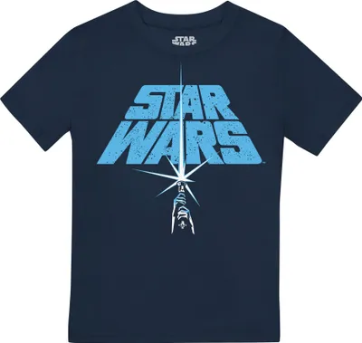 Image de Star Wars - T-Shirt Logo pour enfants TV2149 (152-158) (Bleu marine)