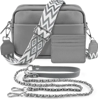 Produktbild von Handy Umhängetasche Echtes Leder Crossbody Bag mit Schultergurt Kartenhalter