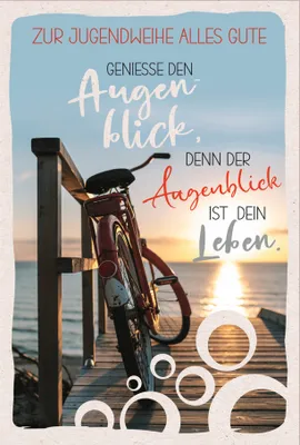 Produktbild von SUSY CARD Grußkarte Jugendweihe "Fahrrad-Steg"