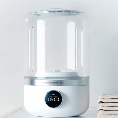 Immagine prodotto di Lavatrice manuale per calze da donna, mini lavatrice portatile con capacità di 1 litro e centrifuga