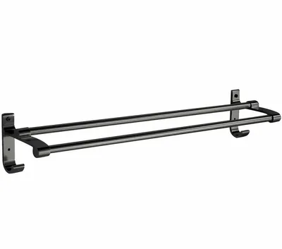 Obrázek produktu pro Daalo Nástěnný věšák na ručníky 60 cm matná černá