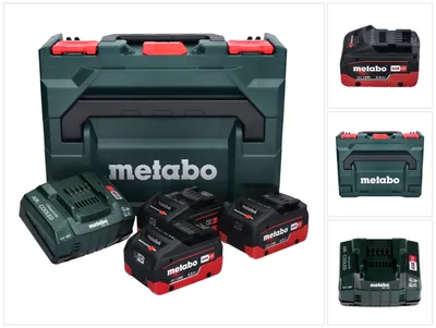 Produktbild von Metabo Akku-Pack 3 X 5.5Ah Lihd + Ladegerät Asc 30-36 V + Metaloc Transportkoffer