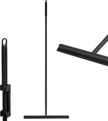Immagine prodotto di bremermann, tergipavimento con supporto a parete | acciaio inox laccato nero e silicone