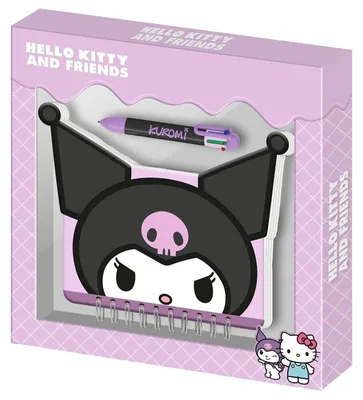 Obrázek produktu pro Zápisník Hello Kitty a přátel s motivem Kuromi + pero