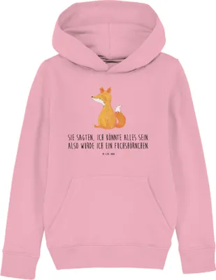 Produktbild von Mr. & Mrs. Panda Kinderpullover Einhorn Wunsch 5-6 Jahre (110/116) - Baumwolle Pink - Geschenk, Fuchshörnchen, Unicorns, Sweater, Kapuzenpullover, Hoodie, Pullover, Unicorn