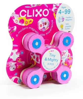 Image de Clixo Tiny & Mighty Sparkle – Kit de construction magnétique, 9 pièces