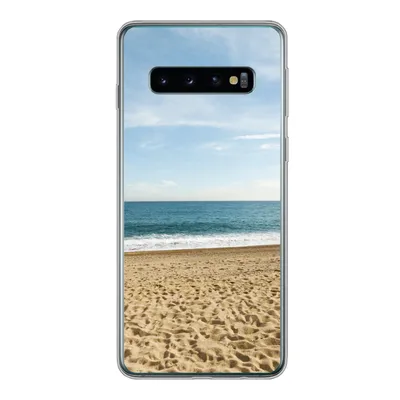 Produktbild von MuchoWow® Handyhülle Schutzhülle Hülle für Samsung Galaxy S10 Strand - Sand - Meer Silikon Softcase Handy Hülle - Handytasche