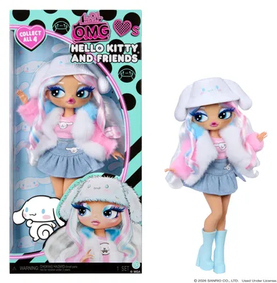 Image de L.O.L. Surprise! O.M.G. : Hello Kitty® et ses amis – Cinnamoroll, poupée à la mode, pour filles, à partir de 4 ans, convient aux garçons et aux filles, multicolore