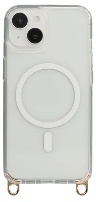 Image de Coque arrière magnétique MagSafe Selencia Rivièra pour Apple iPhone 14 / 13 - Transparente, avec crochets amovibles