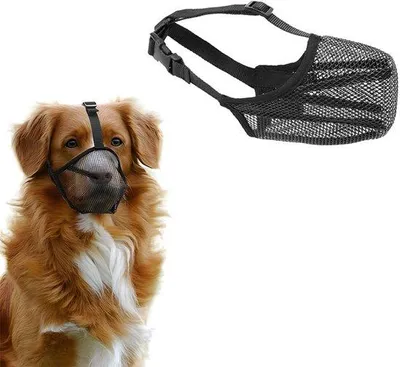 Produktbild von Hundemaulkorb M Größe 24-27cm Nylon schwarz atmungsaktiv