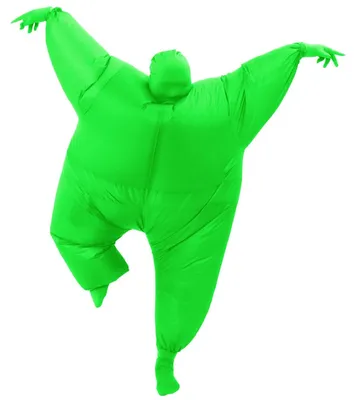 Produktbild von RHYTHMARTS Aufblasbares Kostüm Aufblasbare Halloween-Kostüme Weihnachtskostüme Blow-Up-Kostüme für Erwachsene (Grün)