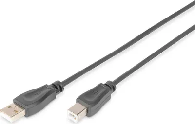 Image de DIGITUS USB 2.0 Anschlusskabel, USB A auf USB-B, 3,0m sw