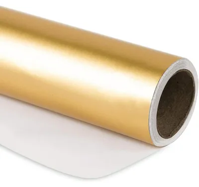 Productafbeelding van Metallic cadeaupapier, minirol, 44 cm, 10 meter, goud, geschikt voor bruiloften