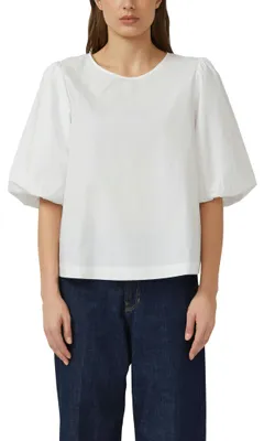 Produktbild von s.Oliver Damen Bluse – Popeline, Ballonärmel, Regular Fit