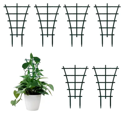 Produktbild von Rankgitter 6 Stück Garten Pflanzenstütze für Kletterpflanzen aus Kunststoff