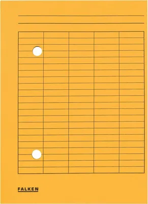 Produktbild von Falken 100x Umlaufmappe A4, RC-Krt., 2 Sichtlöcher, 2-seit., Gelb, 80004203F